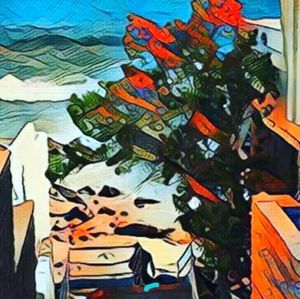 Original Watercolor Print of Malibu